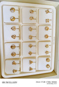 Elegant Micro Gold-Plated Daily Wear Stud Earrings Set