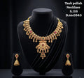 Traditional Rajwadi Style Statement Necklace with Matching Earrings