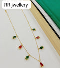 Luxury Multi-Stone Station Necklace for Traditional & Western Outfits